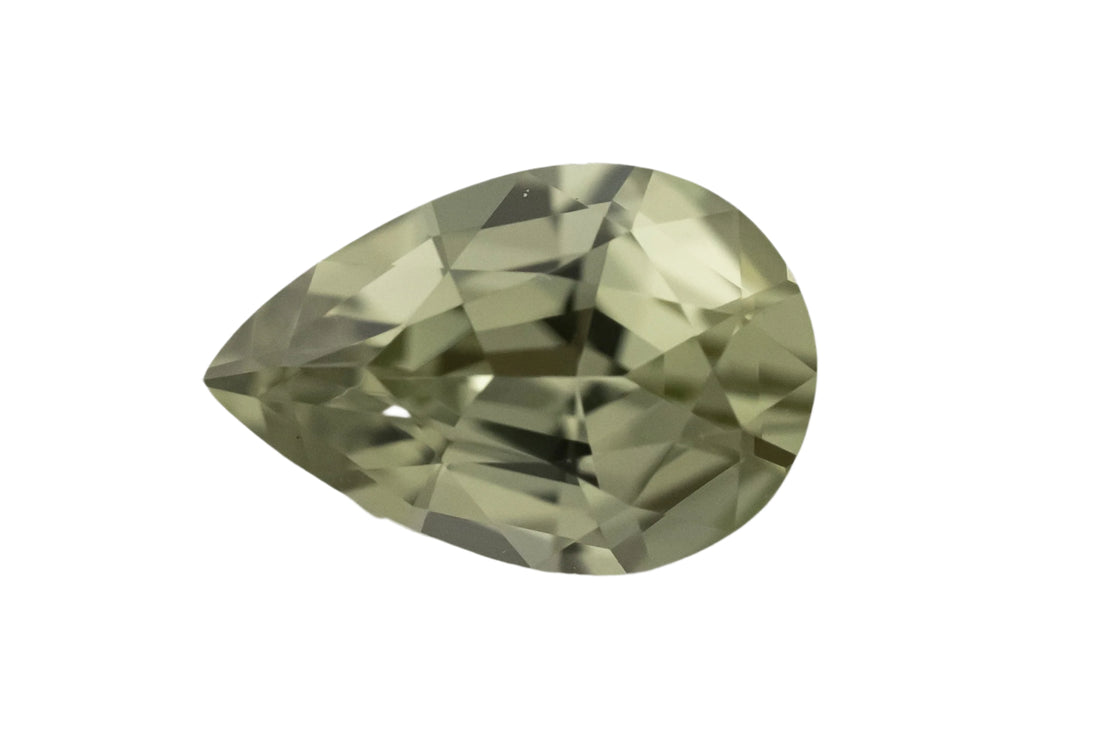 1.18 CT Pear Cut Green Sapphire - Lavender Creek Gems 