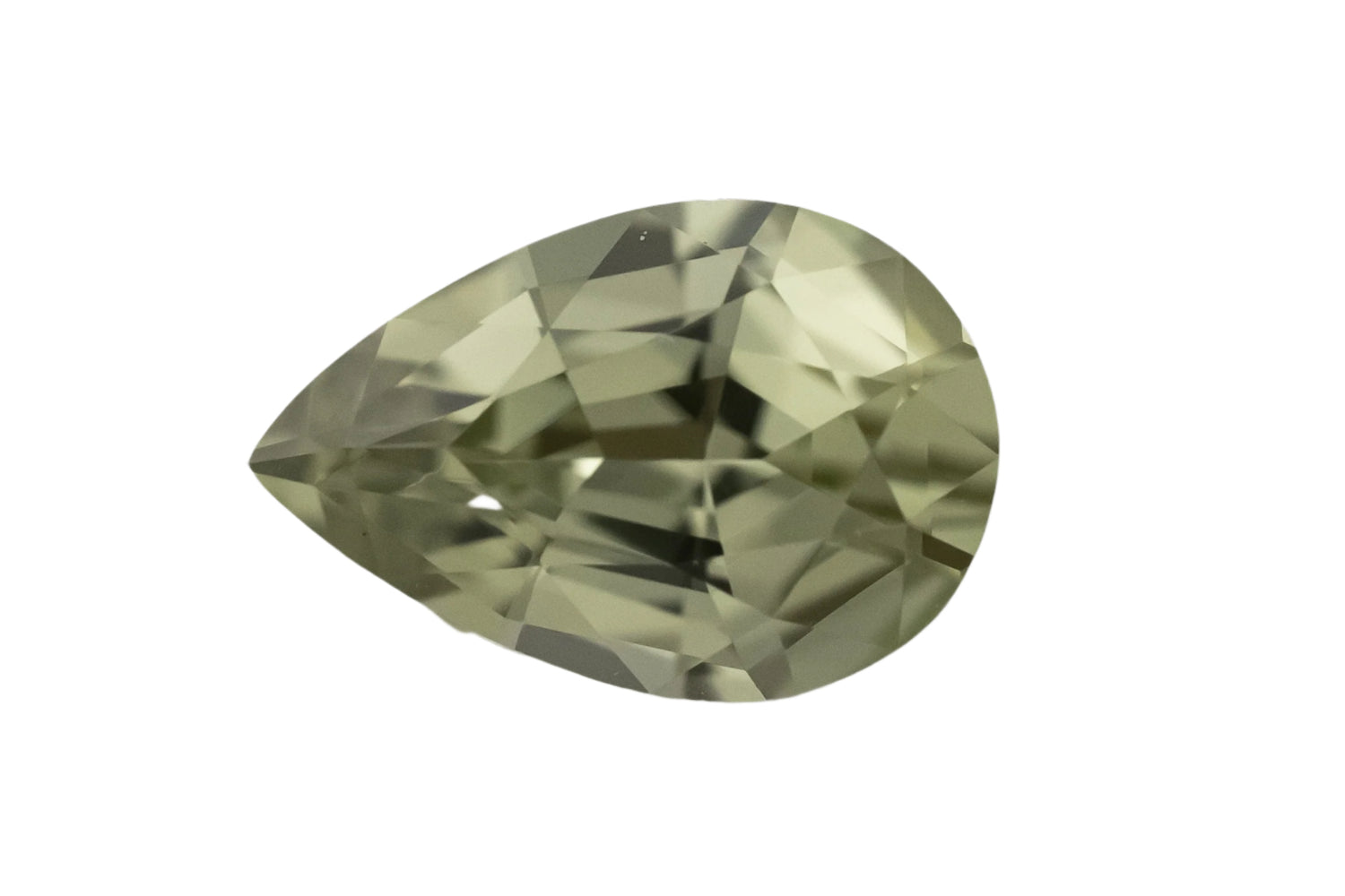 1.18 CT Pear Cut Green Sapphire