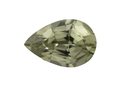 1.18 CT Pear Cut Green Sapphire