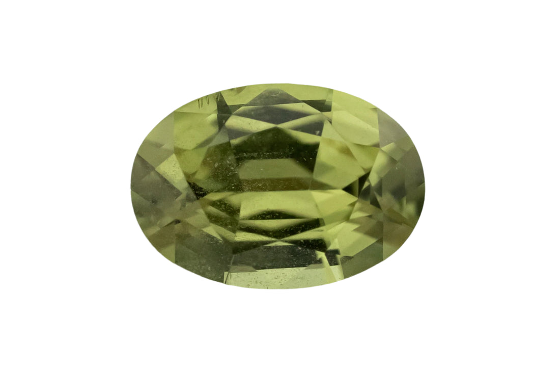1.23 CT Oval Cut Green Sapphire