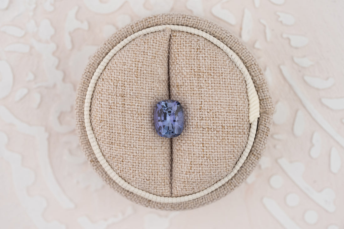 2.8 CT Elongated Cushion Cut Color Change Purple Sapphire - GIA Certified - Lavender Creek Gems 