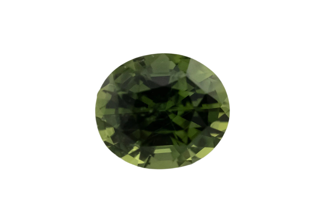 1.03 CT Oval Cut Green Sapphire - Lavender Creek Gems 