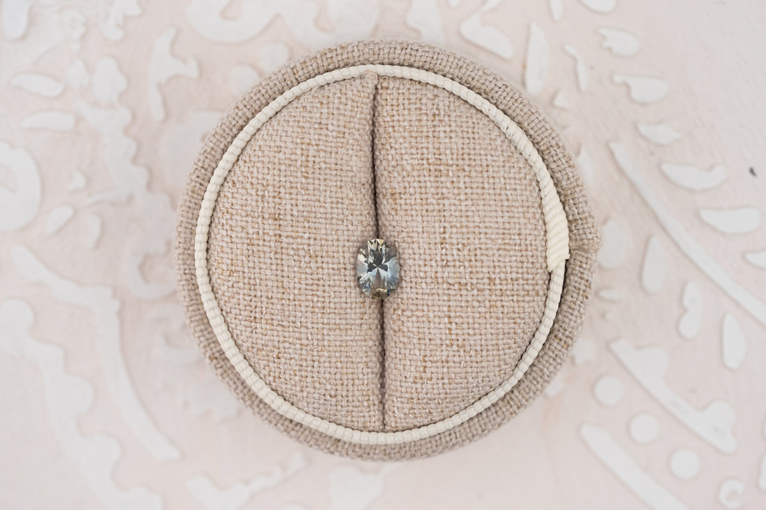 0.75 CT Oval Cut Bicolor Blue Sapphire - Lavender Creek Gems 