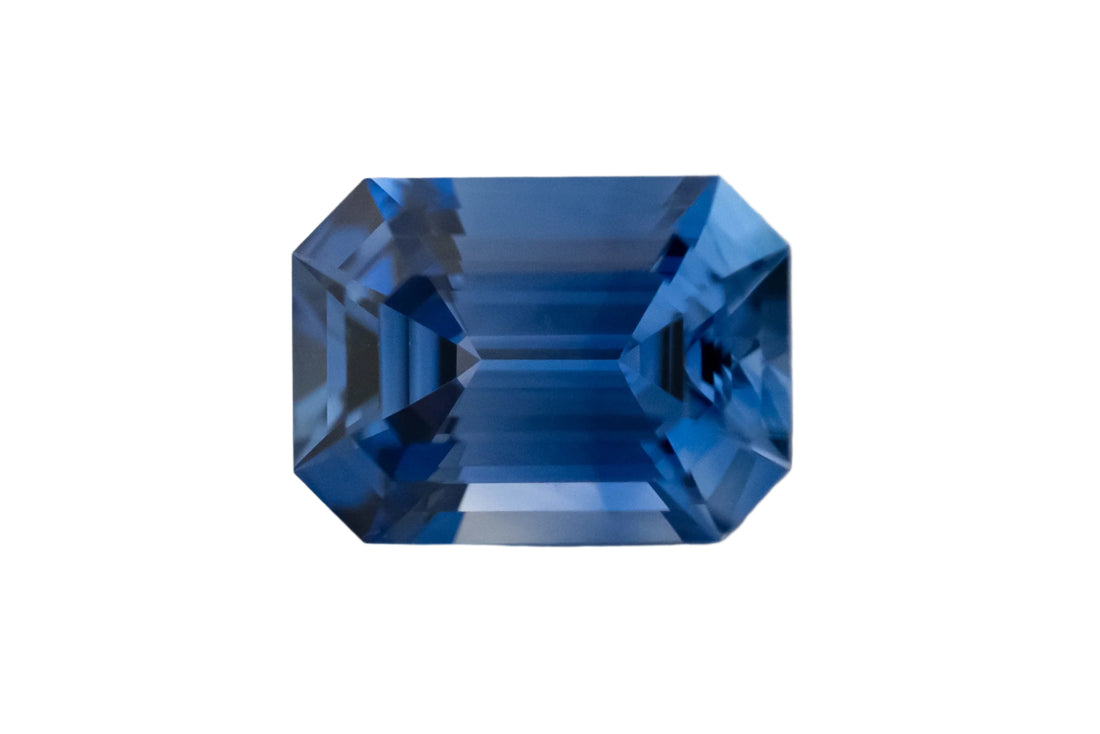 1.1 CT Emerald Cut Blue Sapphire