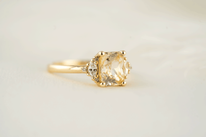 The Maren Ring | 2.29 CT Radiant Golden Yellow Sapphire