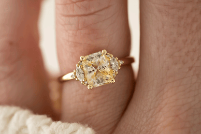 The Maren Ring | 2.29 CT Radiant Golden Yellow Sapphire