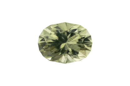 0.86 CT Oval Cut Light Green Sapphire