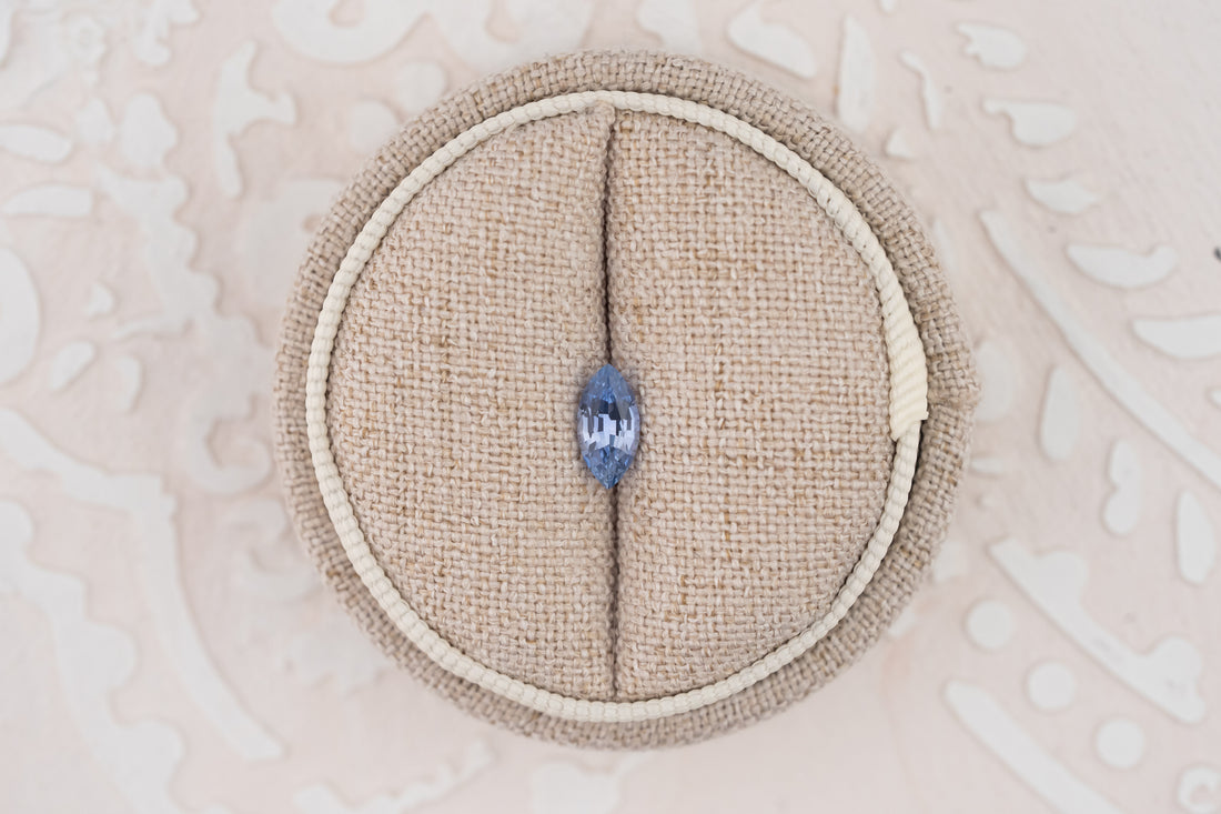 0.71 CT Marquise Cut Light Blue Sapphire - Lavender Creek Gems 