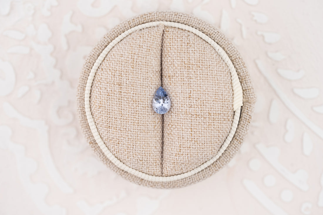 0.78 CT Pear Cut Blue Sapphire - Lavender Creek Gems 