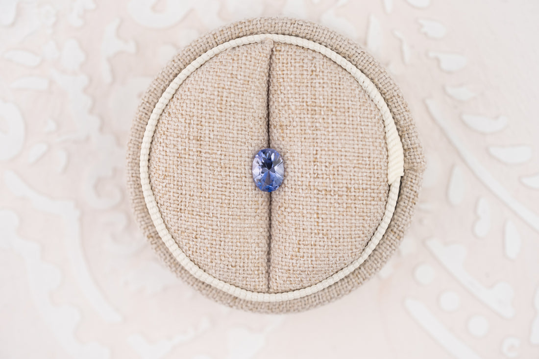 0.79 CT Oval Cut Purple Sapphire - Lavender Creek Gems 