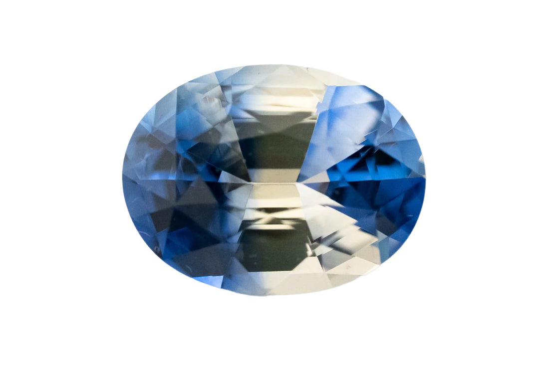 1.57 CT Oval Cut Bicolor Blue Sapphire - Lavender Creek Gems 