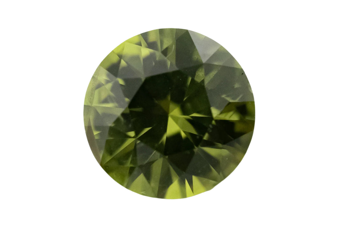 1.7 CT Round Cut Green Sapphire