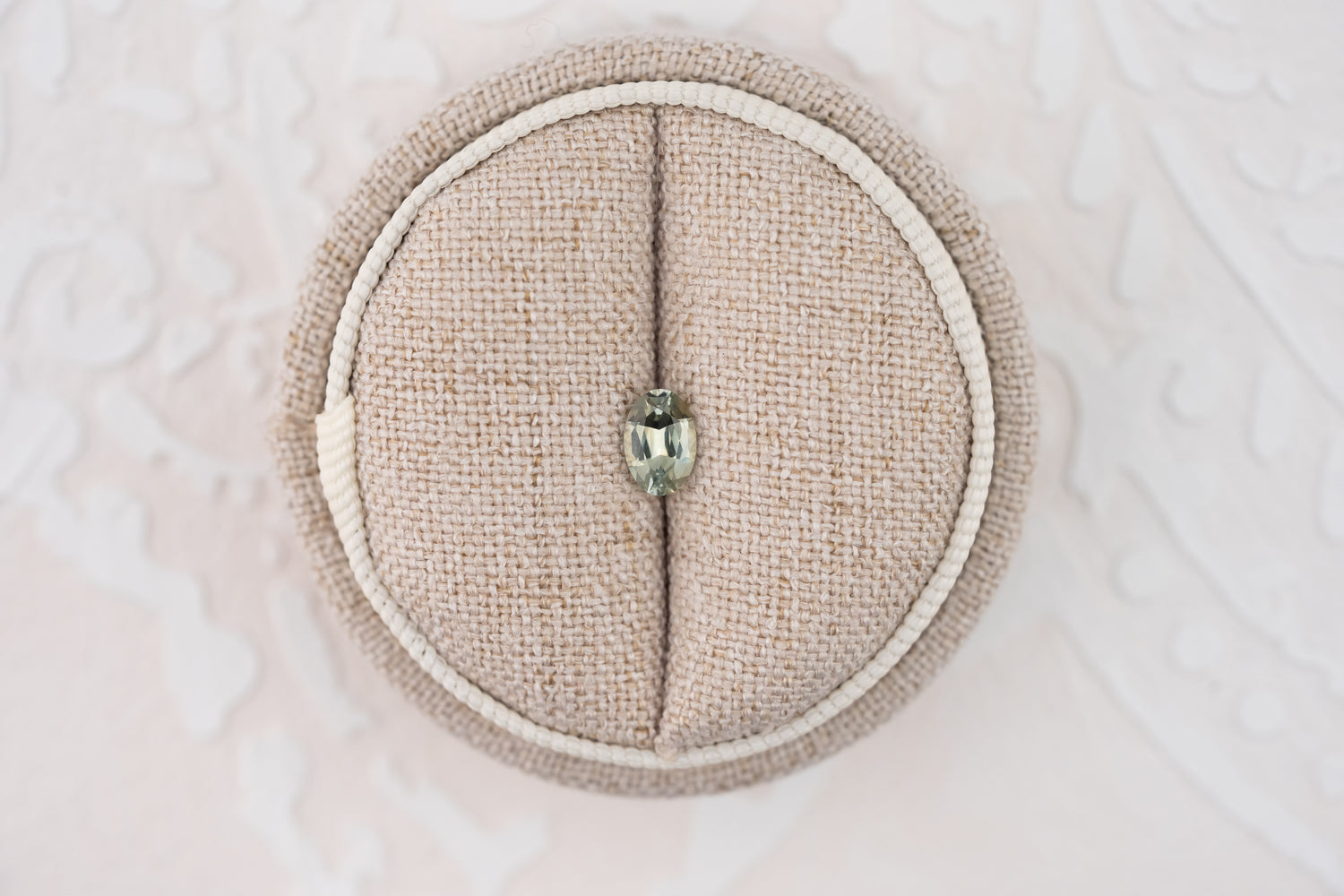 0.68 CT Oval Cut Light Green Montana Sapphire