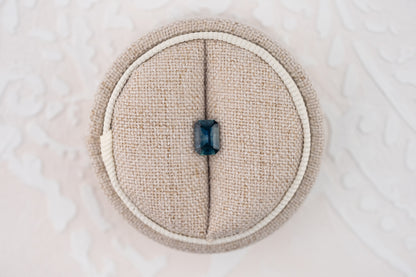 1.10 CT Emerald Cut Blue Montana Sapphire