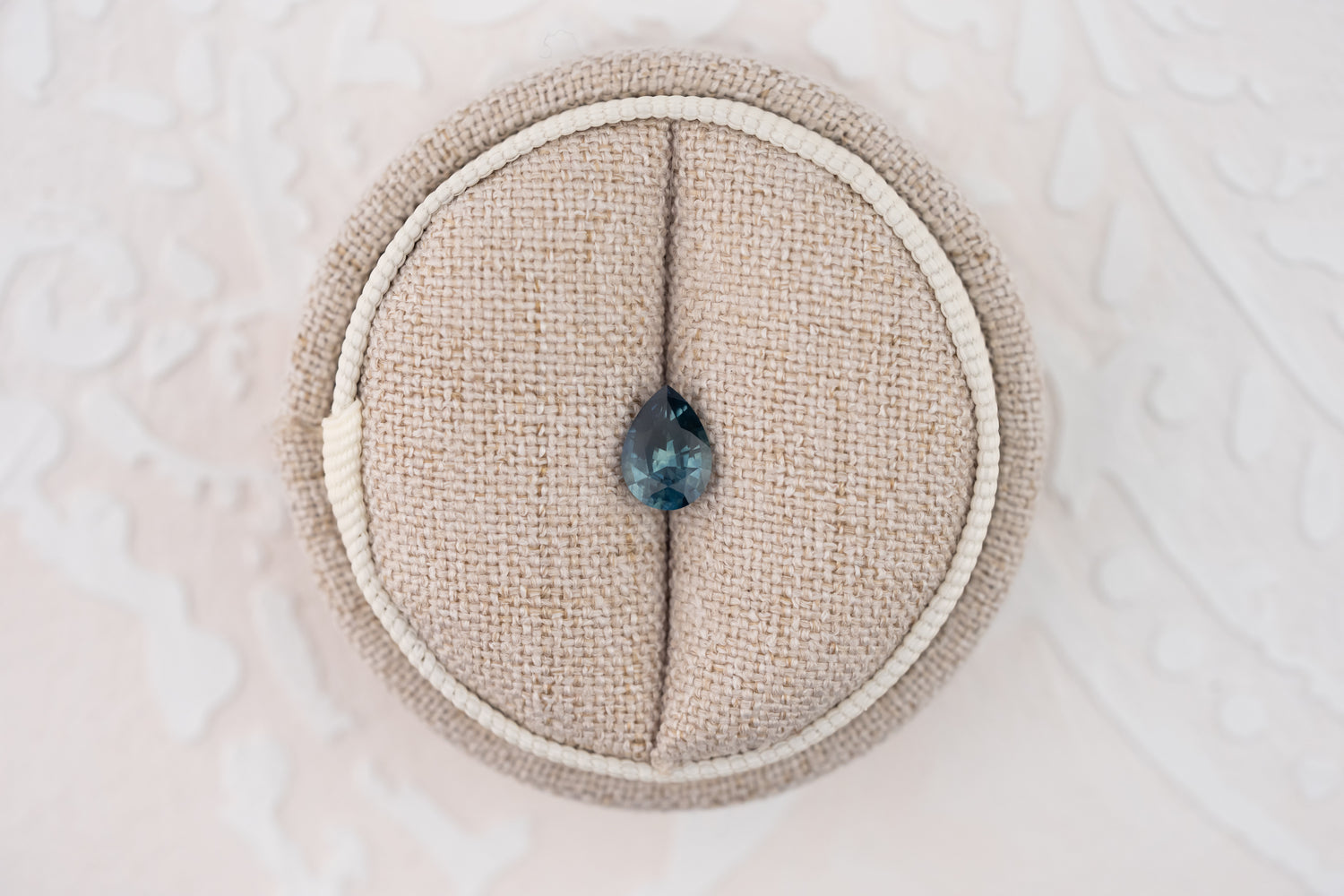 1.05 CT Pear Cut Teal Blue Montana Sapphire