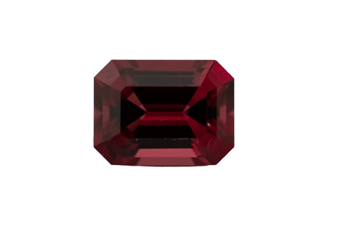 0.8 CT Emerald Cut Red Spinel