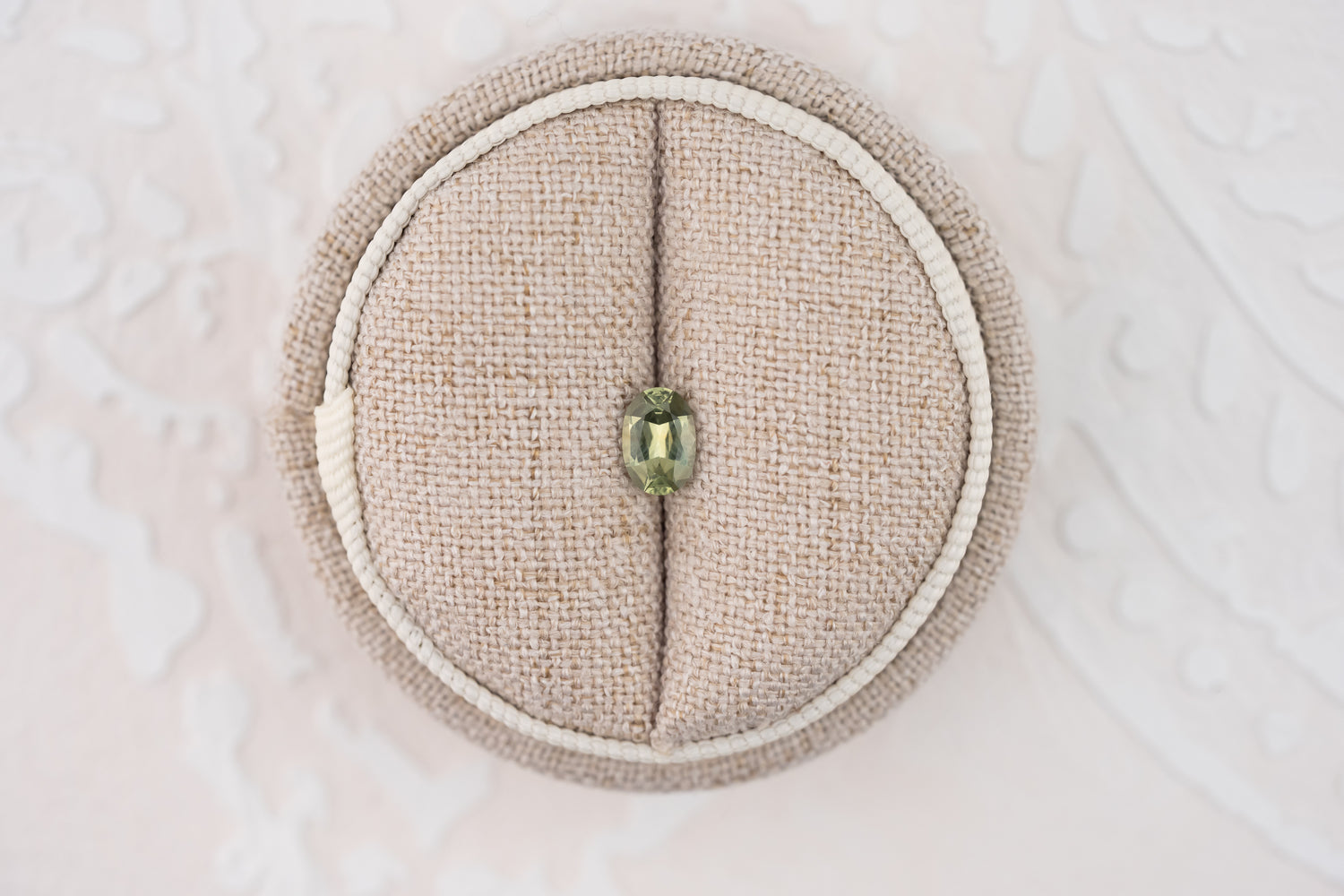 0.71 CT Oval Cut Light Green Montana Sapphire