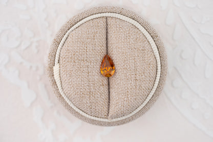 1.1 CT Pear Cut Orange Montana Sapphire