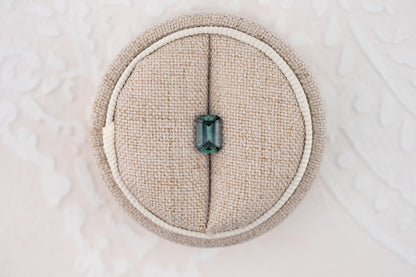 1.31 CT Emerald Cut Teal Montana Sapphire