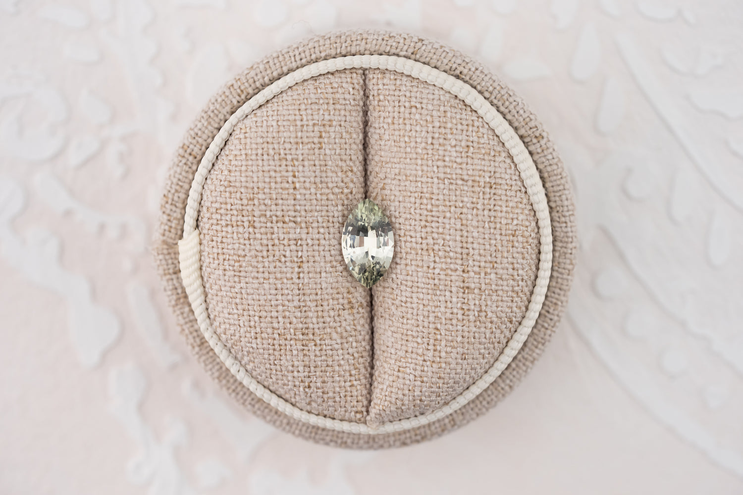 1.4 CT Marquise Cut Light Green Sapphire