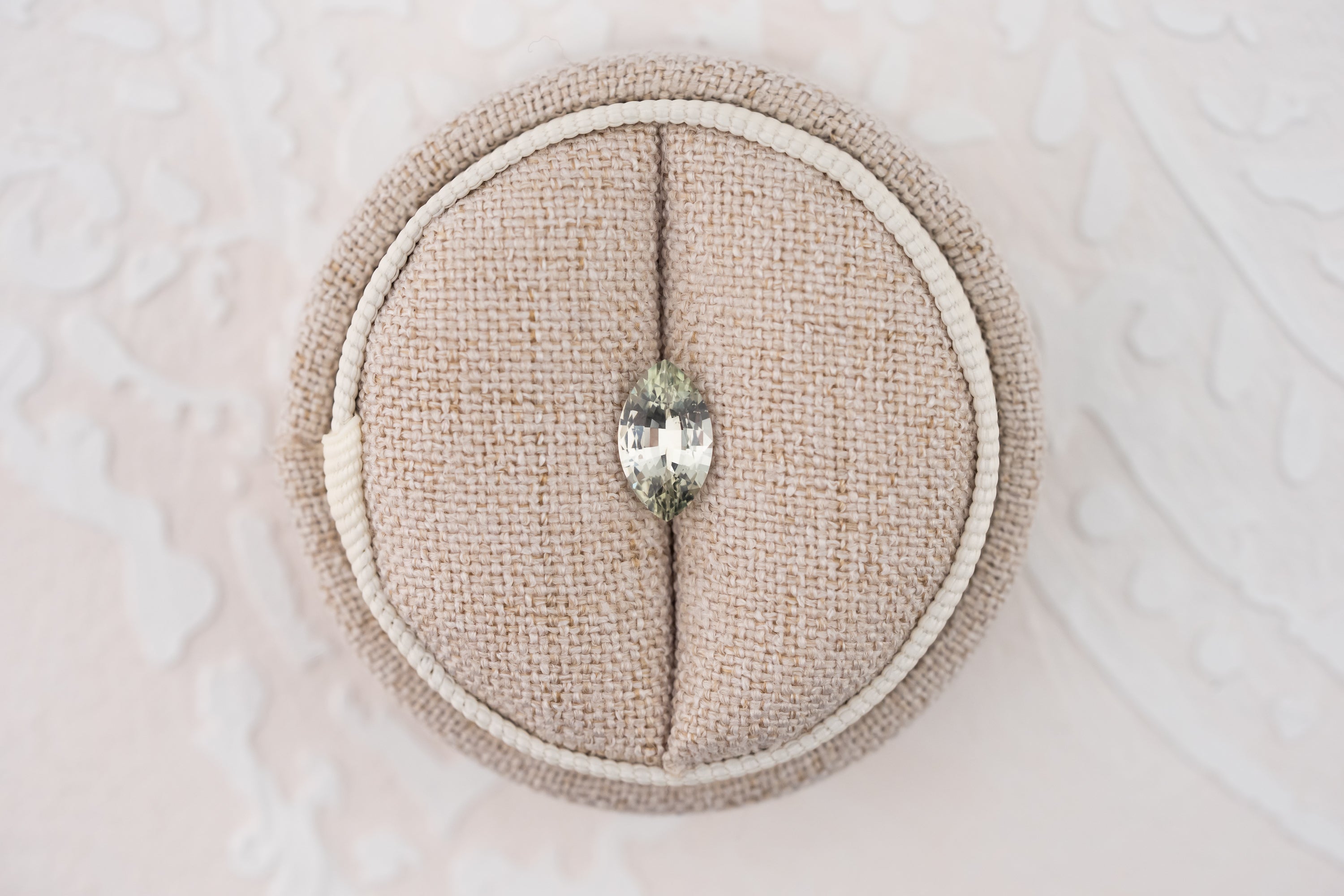 1.4 CT Marquise Cut Light Green Sapphire