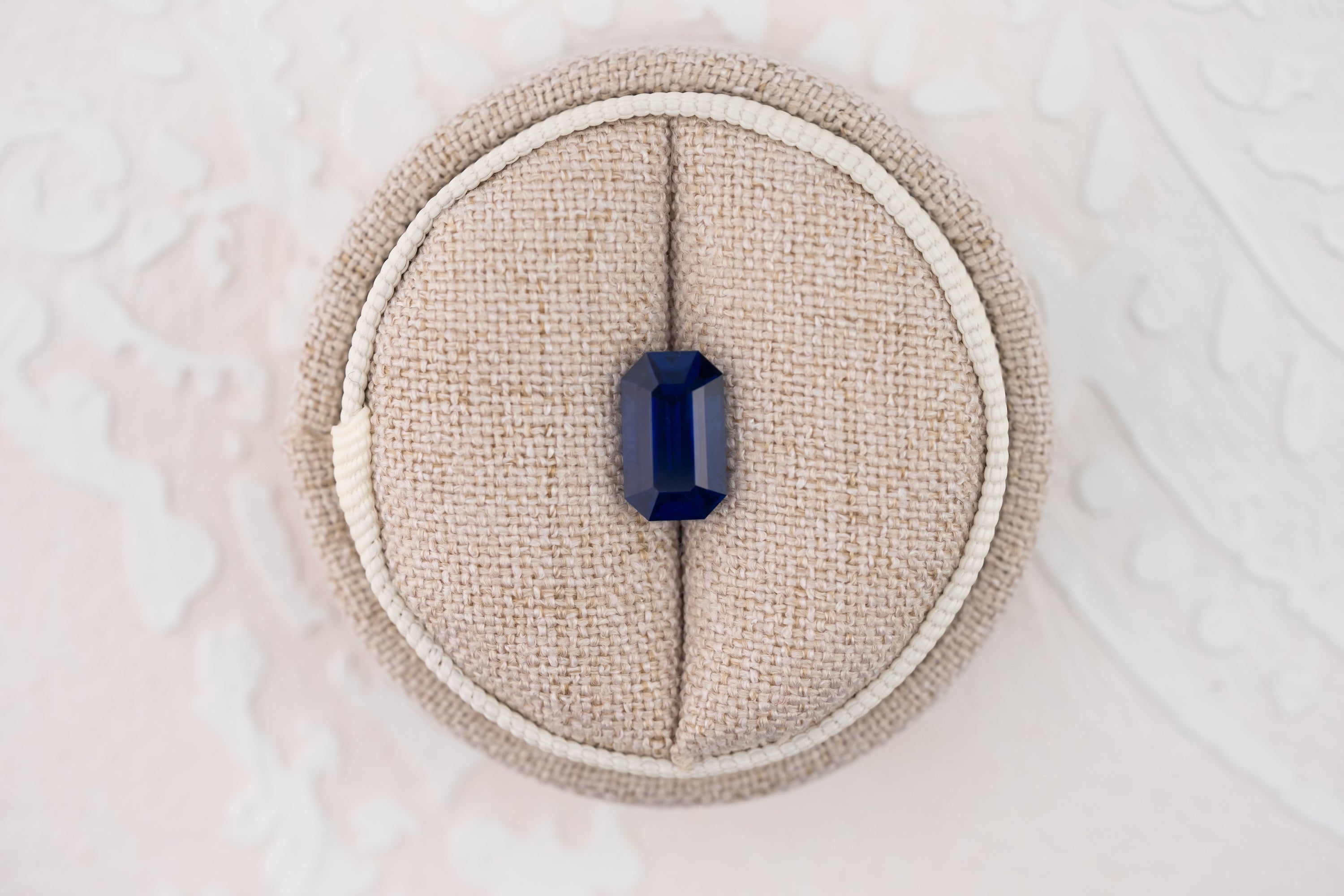 3.2 CT Emerald Cut Royal Blue Sapphire