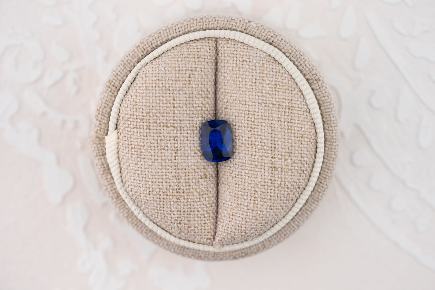 1.68 CT Elongated Cushion Cut Royal Blue Sapphire