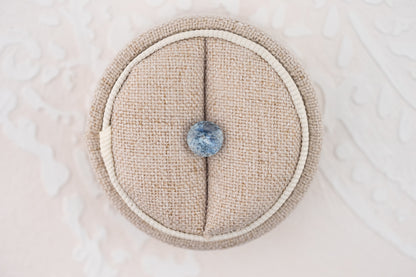 1.71 CT Fancy Round Cut Bicolor Light Blue Sapphire