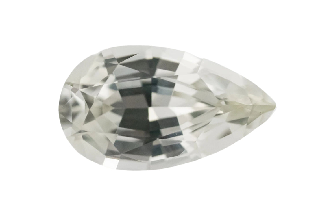 1.32 CT Pear Cut White Sapphire - Lavender Creek Gems 
