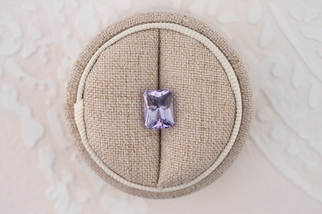 3.14 CT Radiant Cut Light Purple Sapphire - Lavender Creek Gems 