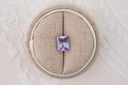 3.14 CT Radiant Cut Light Purple Sapphire - Lavender Creek Gems 