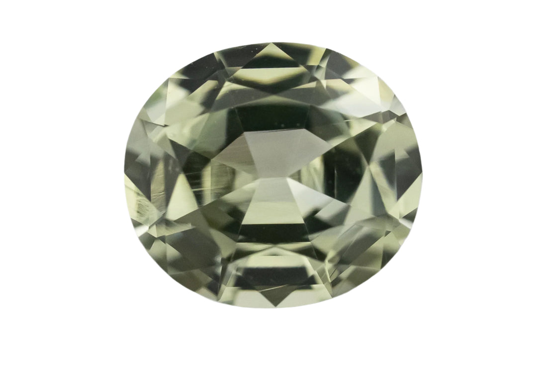 1.45 CT Oval Cut Pale Green Sapphire - Lavender Creek Gems 