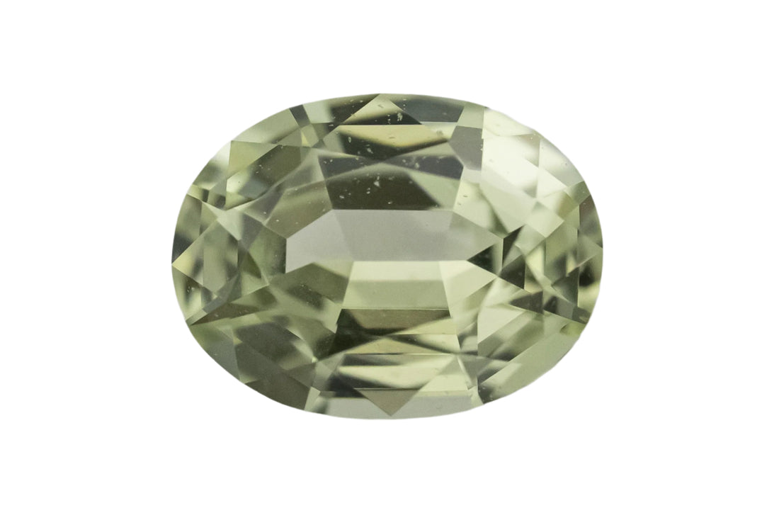 1.16 CT Oval Cut Pale Green Sapphire - Lavender Creek Gems 