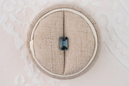 1.59 CT Emerald Cut Teal Sapphire - Lavender Creek Gems 