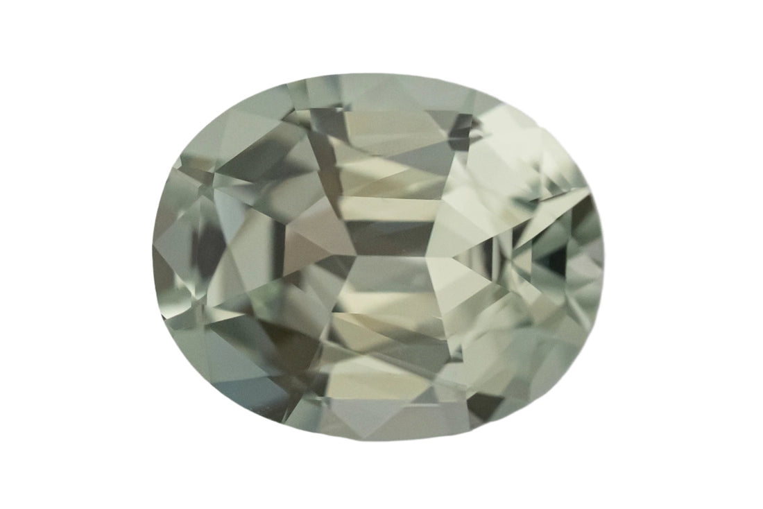 1.66 CT Oval Cut Light Green Sapphire - Lavender Creek Gems