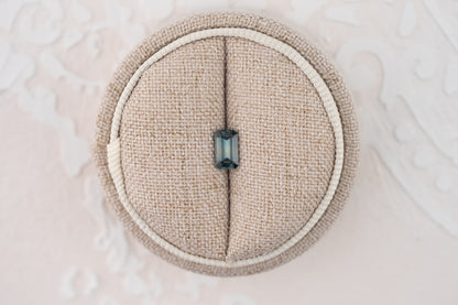 0.78 CT Emerald Cut Teal Sapphire - Lavender Creek Gems 