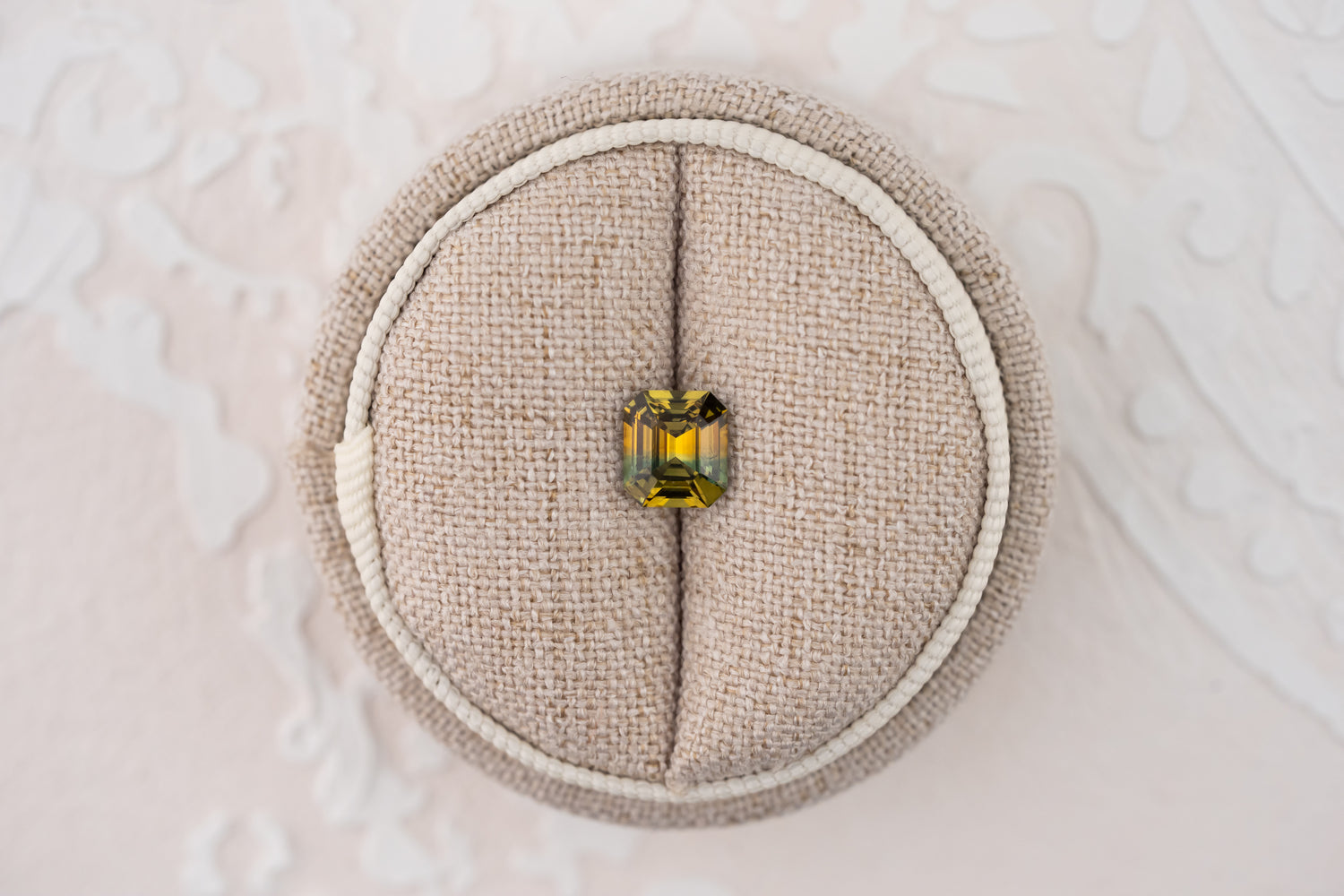 1.73 CT Emerald Cut Bicolor Sapphire - Lavender Creek Gems 