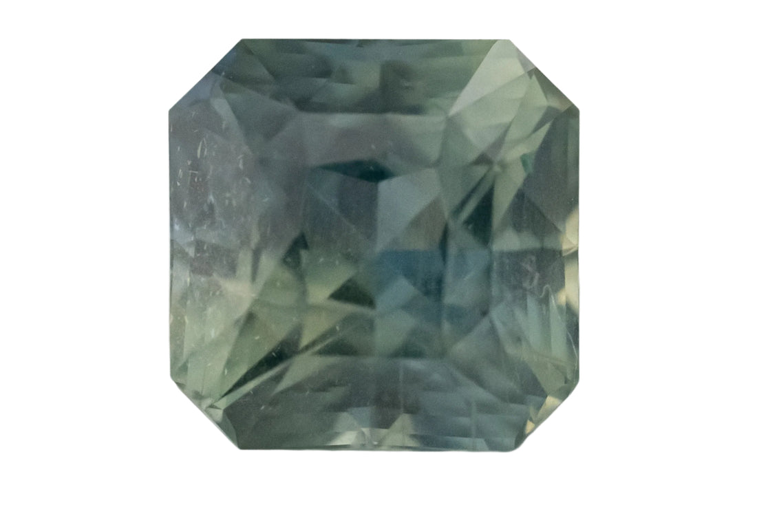 2.56 CT Square Radiant Cut Teal Sapphire - Lavender Creek Gems