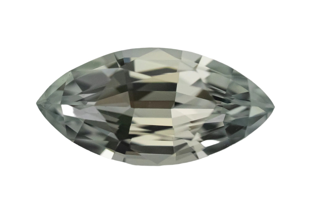 1.31 CT Marquise Cut Light Minty Blue Green Sapphire - Lavender Creek Gems