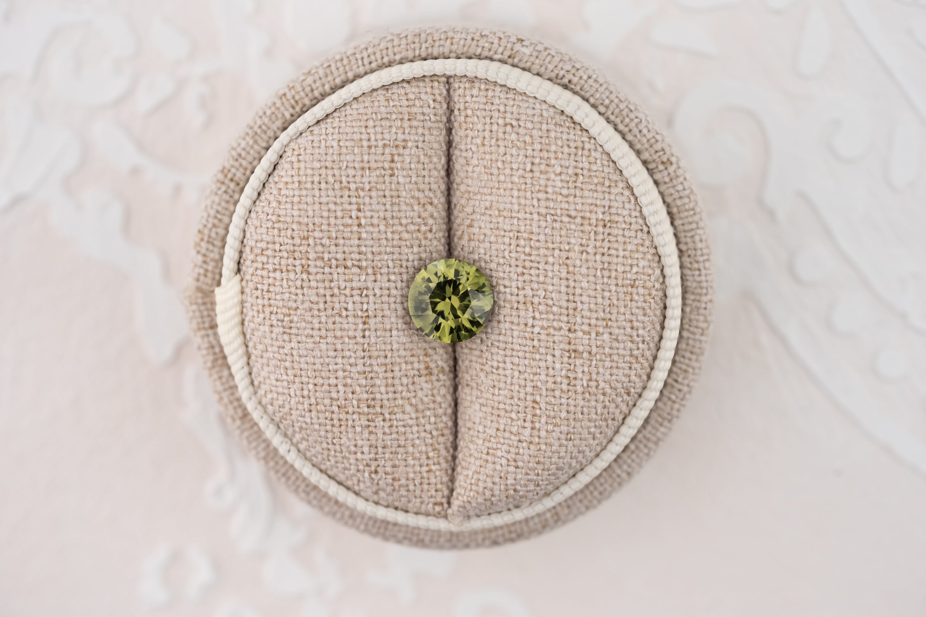 1.7 CT Round Cut Green Sapphire - Lavender Creek Gems 