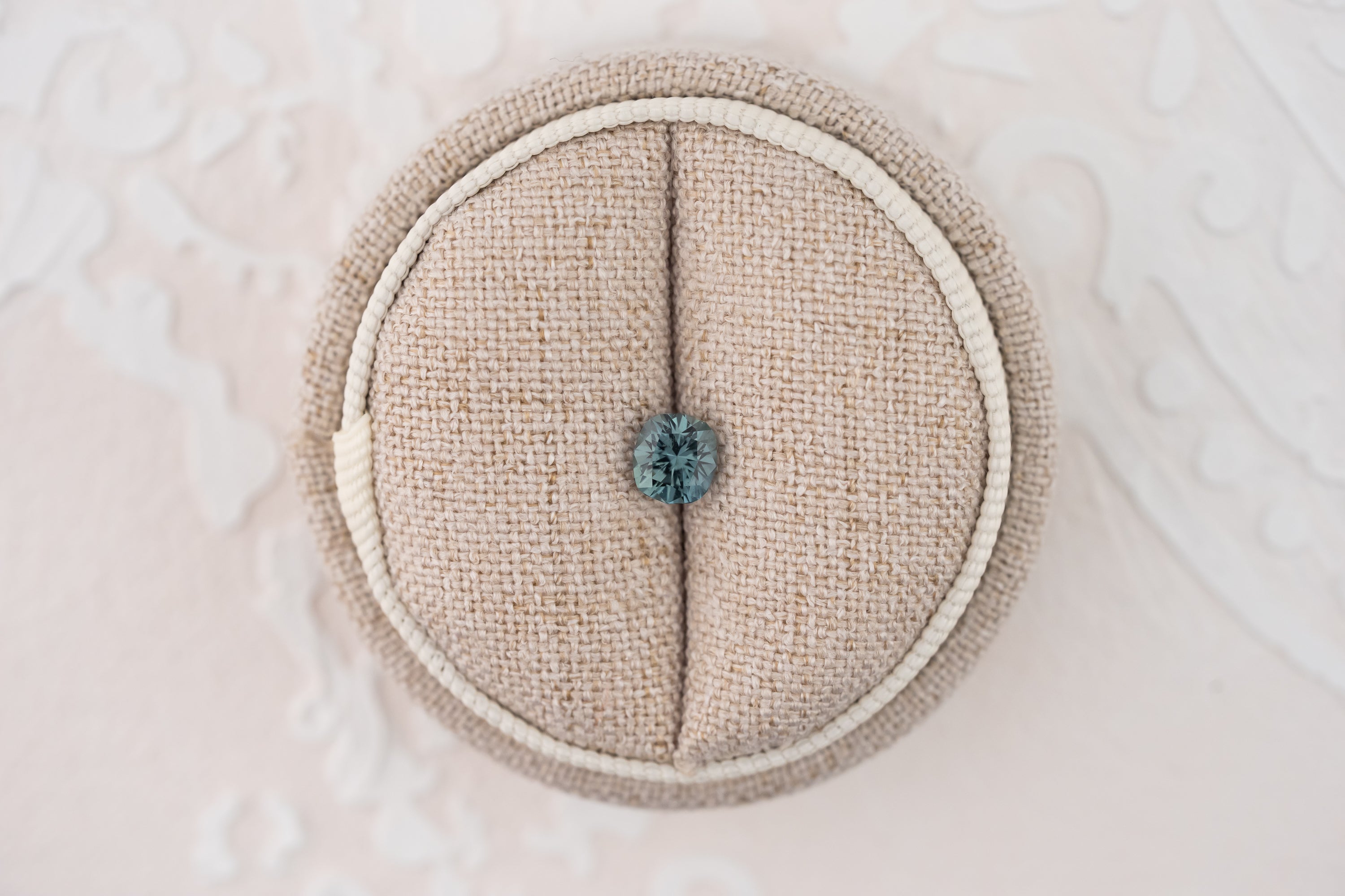 0.9 CT Cushion Cut Teal Blue Sapphire - Lavender Creek Gems 