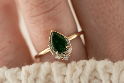 The Charlotte Ring | 1.4 Pear Starbrite™ Tsavorite Garnet