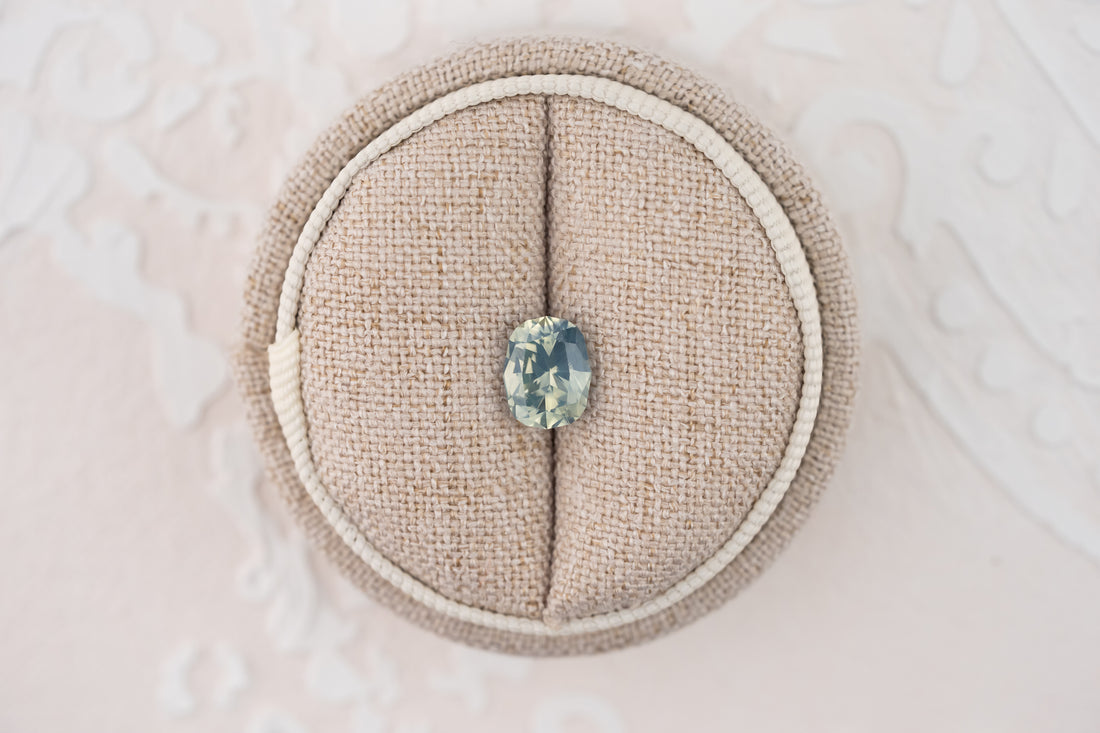 2.16 CT Cushion Cut Opalescent Blue/Teal Sapphire - Lavender Creek Gems 