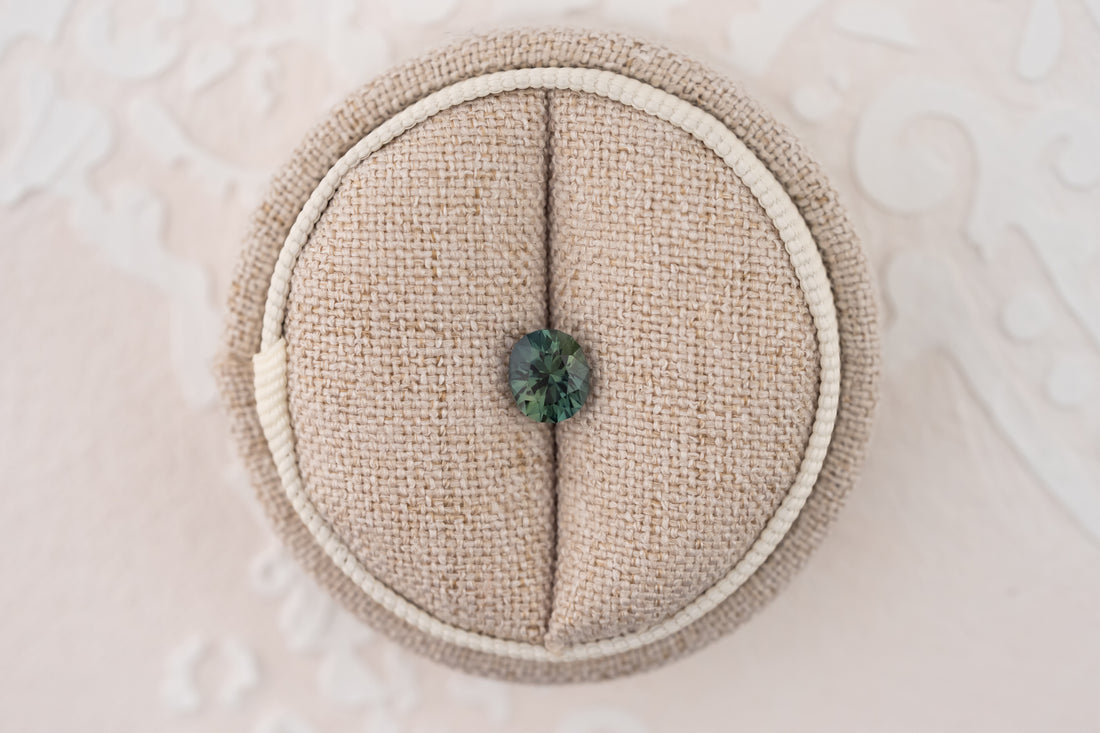 1.28 CT Oval Teal Sapphire - Lavender Creek Gems 