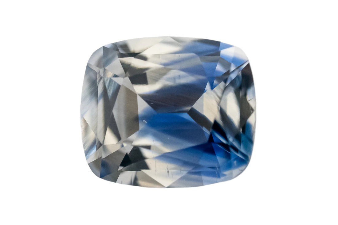 1.43 CT Cushion Cut Bicolor Blue Sapphire - Lavender Creek Gems