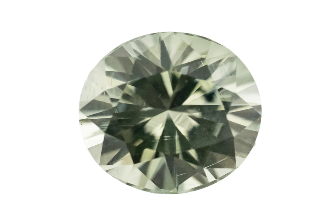 1.77 CT Oval Cut Pale Mint Green Sapphire - Lavender Creek Gems 