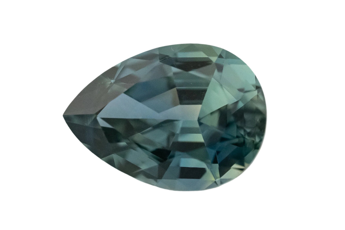 1.51 CT Pear Cut Teal Sapphire - Lavender Creek Gems 