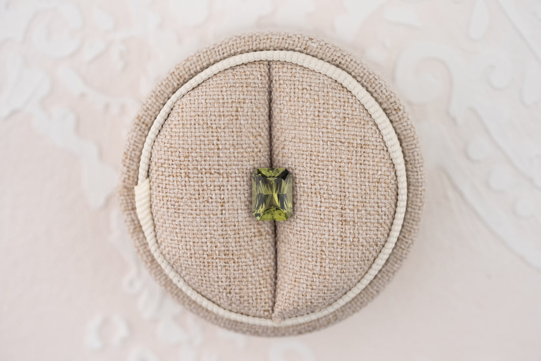 1.88 CT Radiant Cut Green Sapphire - Lavender Creek Gems 