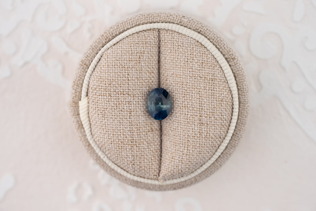 2 CT Oval Cut Teal Sapphire - Lavender Creek Gems 