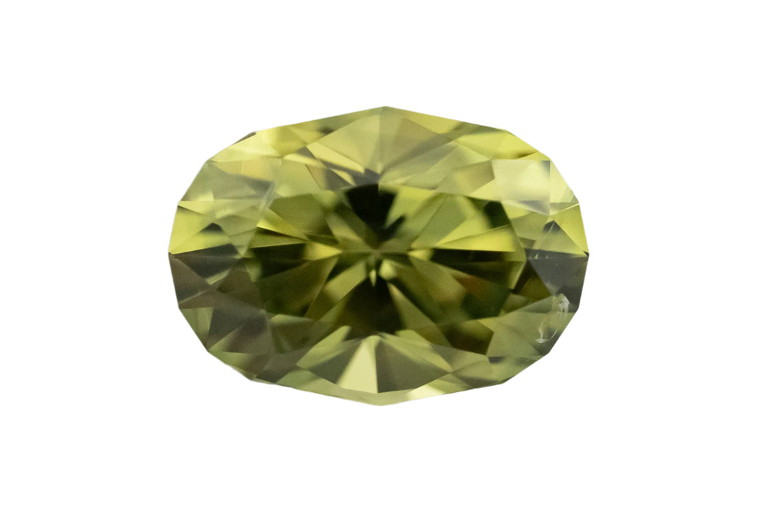 1.16 CT Oval Cut Green Sapphire - Lavender Creek Gems 